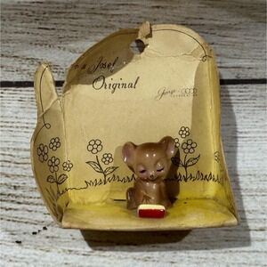 Josef Original Miniature Mouse Figurine on Original Package TubH9